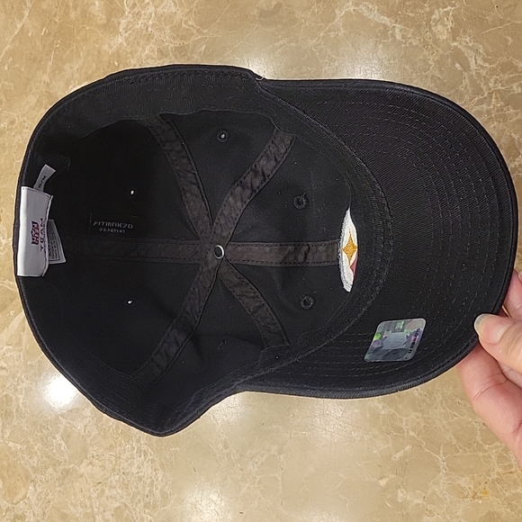 Team Apparel Pittsburgh Steelers NFL Black Baseball Cap, S/M or 7-1/4" - Picture 9 of 13